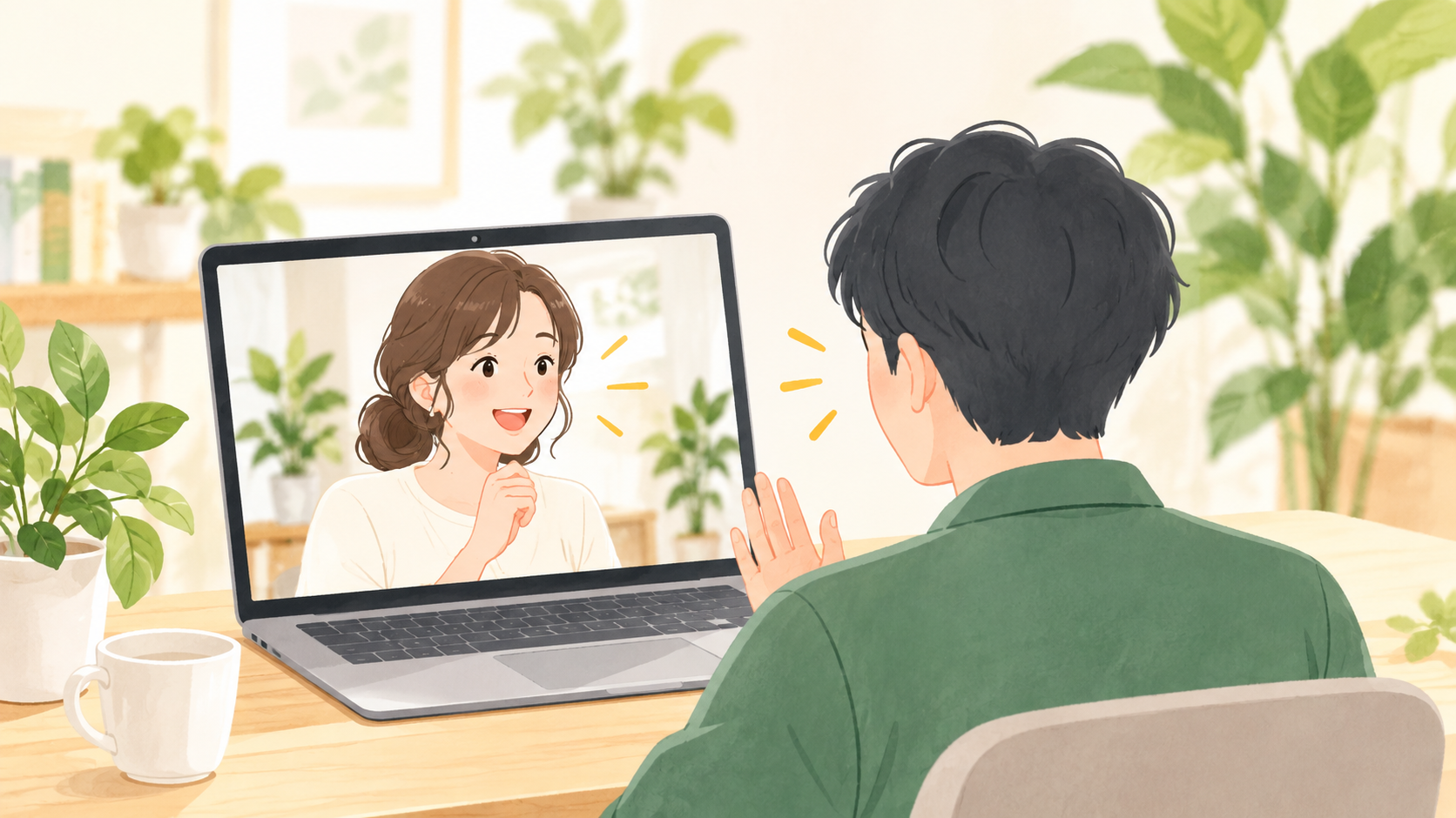 オンラインで希望を相談するイメージ